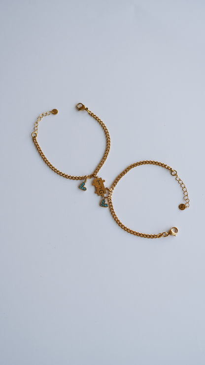 JUEGO DE DOS PULSERAS PUZZLE