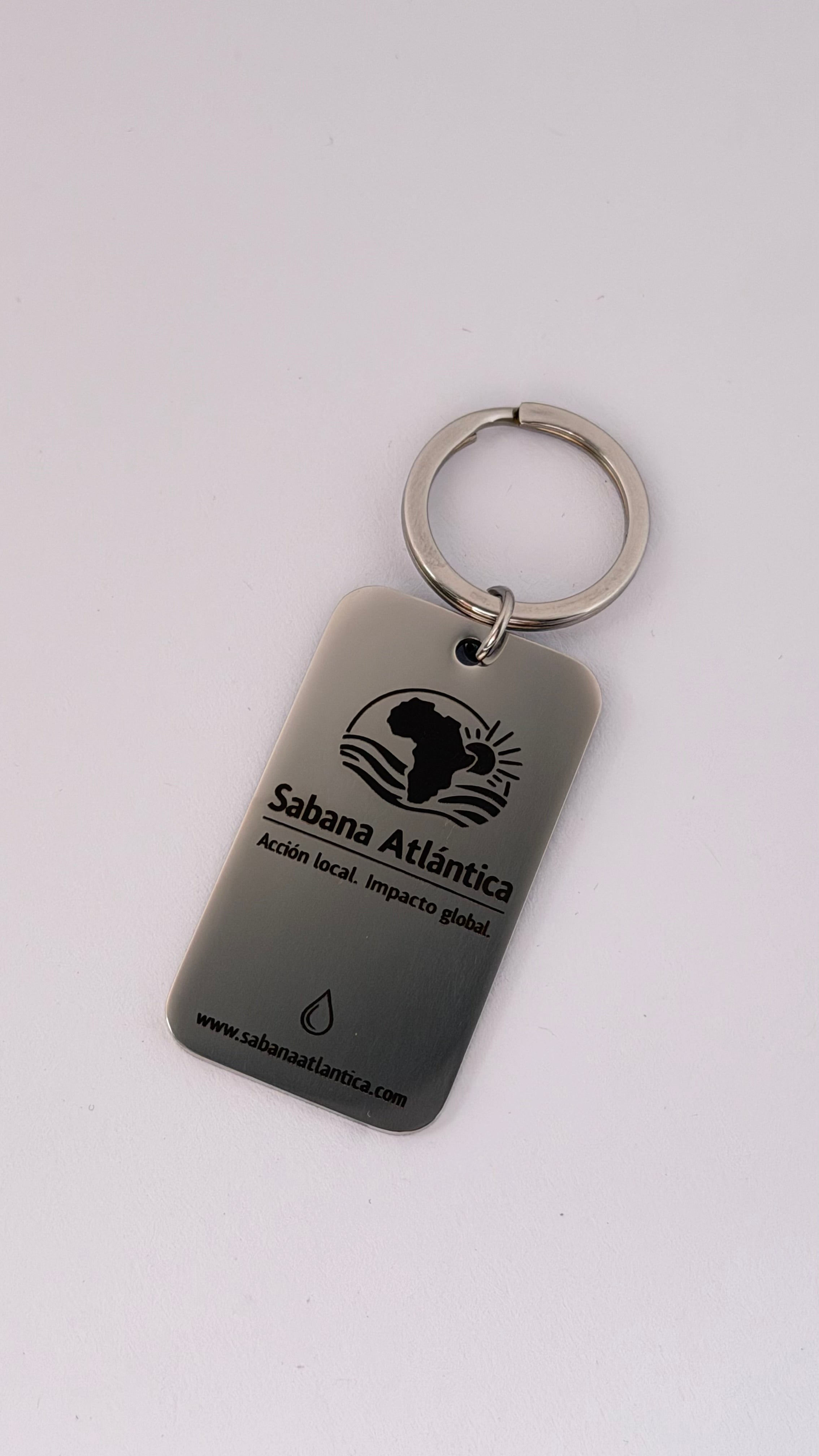 LLAVERO DE ACERO INOXIDABLE PERSONALIZADO 50mm X 25mm
