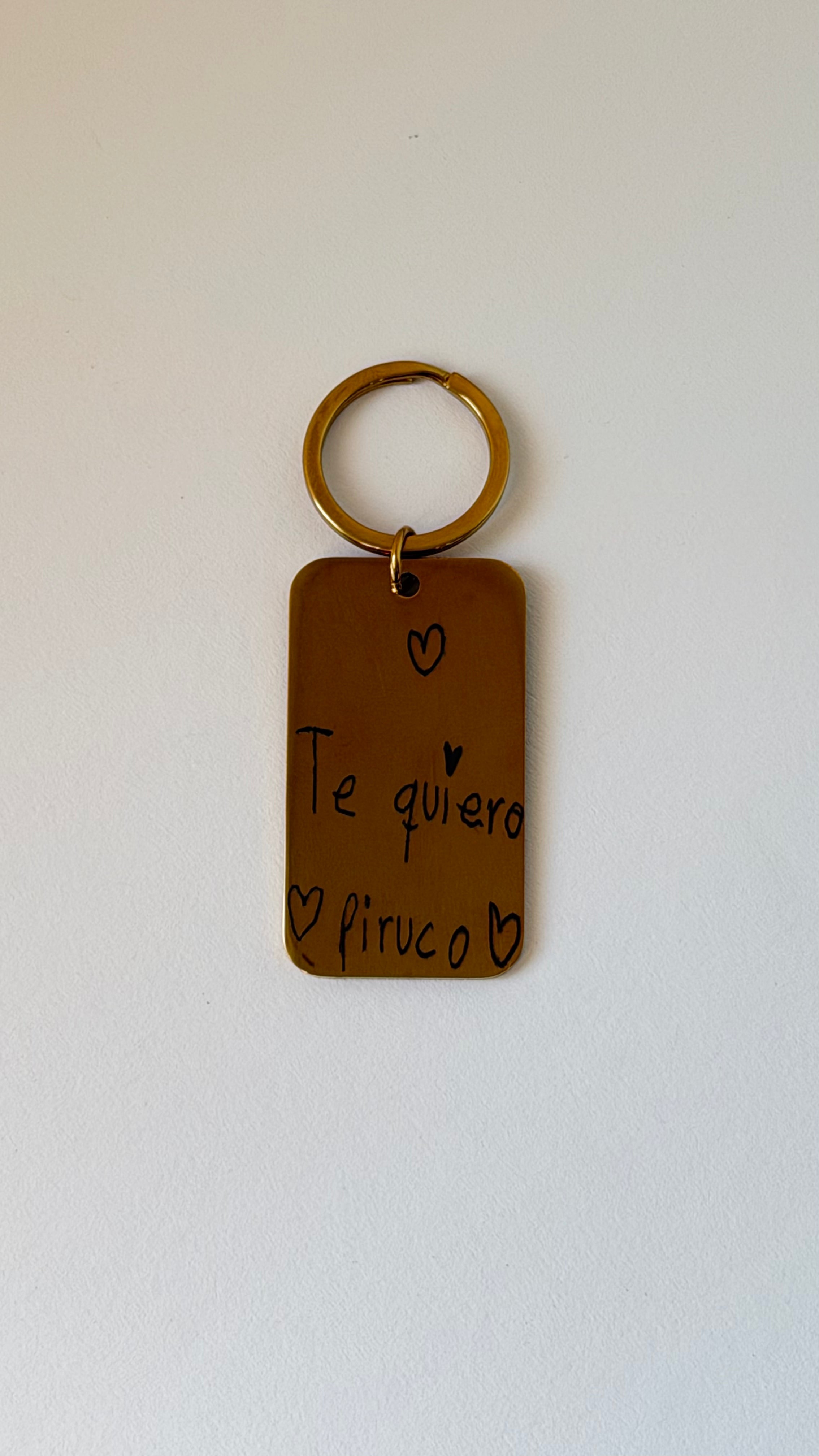 LLAVERO DE ACERO INOXIDABLE PERSONALIZADO 50mm X 25mm